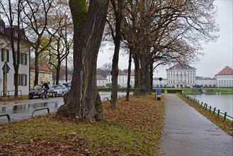 Europe, Germany, Bavaria, Munich, Nymphenburg Palace, Palace Canal and Palace in Autumn, Europe