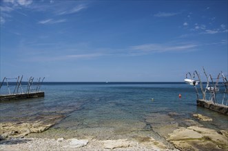 Hanging boats in Savudrija, Istiren, Croatia, Croatia, Europe