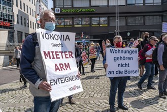 Demonstration against property companies such as Vonovia and others, against rent increases, for