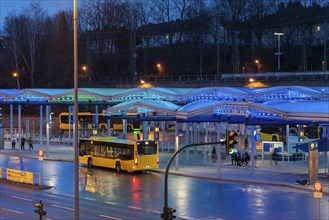 Ruhrbahn trams, at Essen-Steele S-Bahn station, interface between rail transport and tram and bus