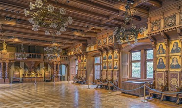 Castle Interior Great Hall Panorama Detmold North Rhine-Westphalia Germany