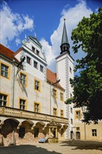 Doberlug Castle is a four-winged complex built in the Renaissance style in Doberlug-Kirchhain,