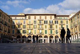 Plaça Major, square in the old town centre of Palma de Majorca, Majorca, Spain, Europe