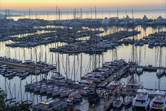 Palma de Majorca, Bay of Palma, marina Port de Majorca, sailing boats and motor yachts Balearic