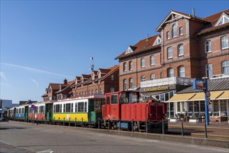 Borkumer Kleinbahn, island railway, connects the ferry harbour with the island railway station,