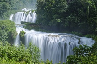 The Cascata delle Marmore, the Marble Falls, is a three-part waterfall artificially created by the