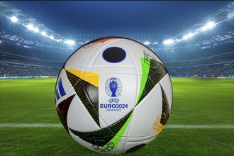 Symbolic image UEFA-EURO 2024: Close-up of the official match ball of the 2024 European Football