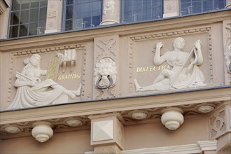 Facade of the town hall, Lemgo, North Rhine-Westphalia, Germany, Europe