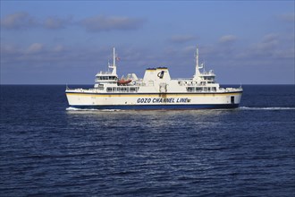 Gozo Channel Line ferry ship crossing between islands of Malta and Gozo