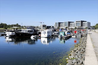 Marina Hafen Graf Bismarck, the converted and newly built harbour of the former Graf Bismarck