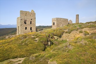 Ruins of Wheal Coates Tin Mine, St Agnes Head, Cornwall, England, United Kingdom, Europe