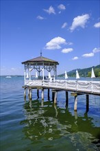 Pavilion on the lakeside promenade on Lake Constance, Bregenz, Vorarlberg, Austria, Europe