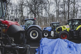 Road blockades in the centre of Berlin, taken as part of the farmers' protests in Berlin, 15.01