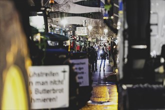 Road blockades in the centre of Berlin, taken as part of the farmers' protests in Berlin, 15.01