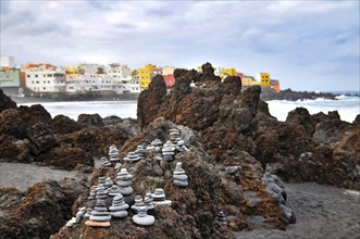 Playa Maria Jiménez beach near Puerto de la Cruz on the north coast of the island of Tenerife,