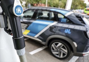 Hyundai NEXO fuel cell vehicle at a hydrogen filling station, Berlin, 18/08/2020