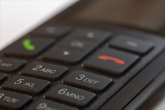 Close-up of a (landline) telephone