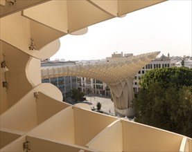 Metropol Parasol wooden structure in Plaza La Encarnación, Seville, Spain, architect Jürgen