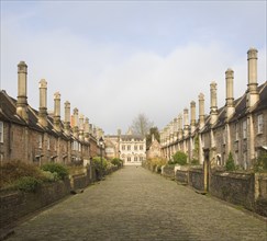 Vicars' Close, Wells, Somerset, England, is a planned street of the mid-14th century claimed to be