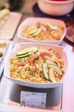 Vegan food on a marriage buffet, Bavaria, Germany, Europe