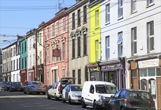 Terrace of historic shops and buildings, Skibbereen, County Cork, Ireland, Irish Republic, Europe