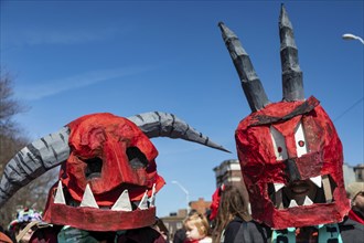 Detroit, Michigan, The Marche du Nain Rouge celebrates the coming of spring and banishes the Nain