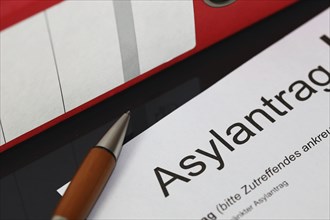 Symbolic image: Asylum application form in Germany