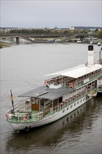 Following the partial collapse of the Carola Bridge in Dresden, shipping traffic on the Elbe is