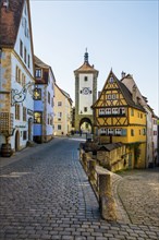 Medieval town, Rothenburg ob der Tauber, Romantic Road, Franconia, Bavaria, Germany, Europe