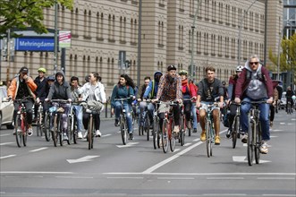 Cyclists at the bike parade demonstration, Berlin, 07 05 2023