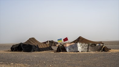 Nomad tents in the Sahara, Merzouga, Morocco, Africa