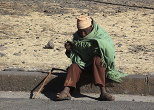 Poor man, pilgrim, beggar, Ethiopia, Africa