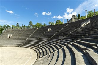 Vaison-la-Romaine. Ancient theater of archaeological site of Puymin. Vaucluse. Provence-Alpes-Côte