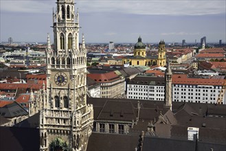 Europe, Germany, Bavaria, State Capital Munich, City, Marienplatz, New Town Hall in neo-Gothic