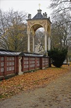 Europe, Germany, Bavaria, Munich, Western cemetery, columbarium, urn wall, small temple, Hamburg,