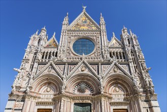 Cathedral, old town, architecture, landmark, travel, tourism, blue sky, Siena, Tuscany, Italy,