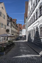 The Kronengasse in the historic city centre of Ulm, Baden-Württemberg, Germany, Europe