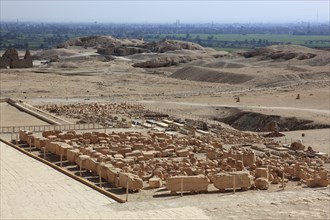 Part of the temple complex, mortuary temple of Hatshepsut, Hatshepsut Temple in Deir el-Bahari on