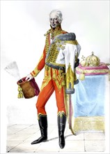 Francis II, (1768-1835), German-Roman Emperor, Emperor of Austria, King of Bohemia, Historical,