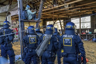 Beginning of the eviction of the Lützerath hamlet, camp of climate activists and squatters, at the