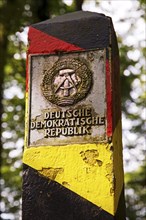 Old GDR border column, Haltern am See, North Rhine-Westphalia, Ruhr area, Germany, Europe