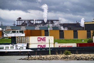 Thyssenkrupp Steel steelworks in Duisburg-Bruckhausen, thyssenkrupp Steel Europe AG, hot strip mill