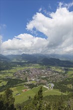 Panorama from Schattenberg, 1692m, on Oberstdorf, Allgäu, Bavaria, Germany, Europe