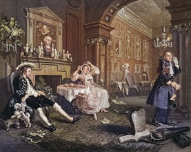 Marriage a la Mode Breakfast Scene From the original picture by Hogarth from The Works of Hogarth