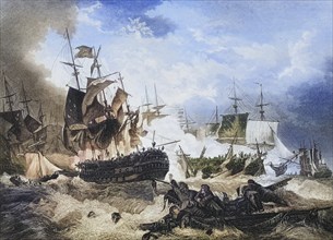 Admiral Duncan's victory over the Dutch fleet in the North Sea, In the naval battle of Camperduin