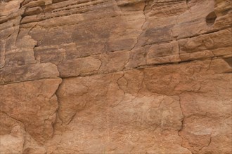 Natural texture of red rocks. Colored canyon, Egypt, desert, the Sinai Peninsula, Nuweiba, Dahab,