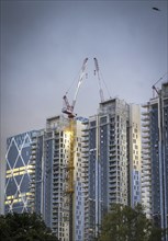 New construction of high-rise buildings in Tel Aviv