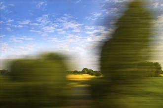 Long exposure from a moving train, Herborn, Hesse Germany