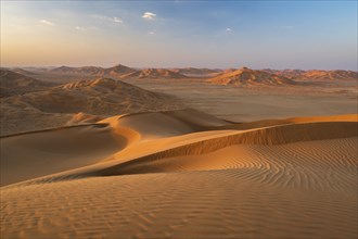 Sand dunes in the Rub Al Khali desert, the world's largest sand desert, Empty Quarter, Oman, Asia