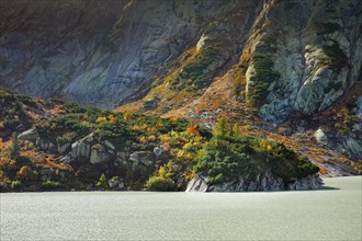 Swiss Alps in autumn, Grimselsee, Bern, Switzerland, Europe